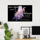 ハロウィーンの学校職員ありがとう水平 ポスター (ホームオフィス)