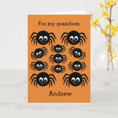 ハロウィーンの孫 カード (黄色い花)