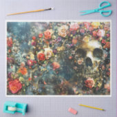 ハロウィーンの宝石飾りスケルトン 薄葉紙 (クラフト)