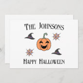 ハロウィーンの家族名 シーズンカード (正面/裏面)