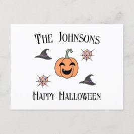 ハロウィーンの家族名 シーズンポストカード