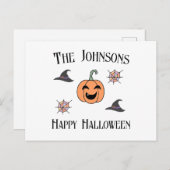 ハロウィーンの家族名 シーズンポストカード (正面/裏面)