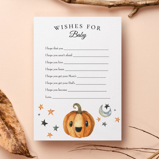 ハロウィーンの小さなブーがベビーの願い 招待状