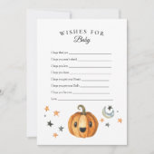 ハロウィーンの小さなブーがベビーの願い 招待状