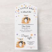 ハロウィーンの小さなブーはほとんど赤ちゃんシャワー オールインワン招待状 (内側)