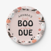 ハロウィーンの小さなブーはほとんど赤ちゃんシャワー ペーパープレート (正面)