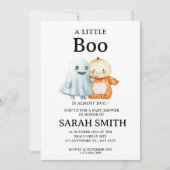 ハロウィーンの小さなブーはほとんど赤ちゃんシャワー 招待状 (正面)