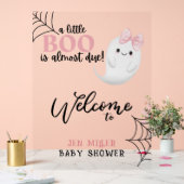 ハロウィーンの小さなブー幽霊歓迎ベビーシャワー アクリルサイン (ウェディング)