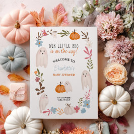 ハロウィーンの小さなブー幽霊歓迎ベビーシャワー ポスター