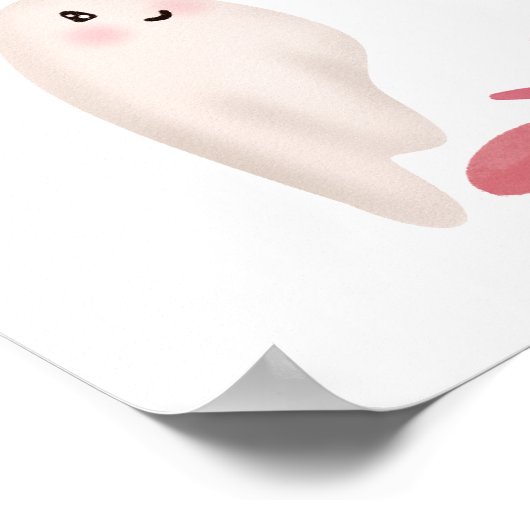 ハロウィーンの小さなブー幽霊歓迎ベビーシャワー ポスター (角)