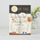 ハロウィーンの小さなブー彼または彼女の招待 招待状 (スタンド正面)