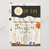 ハロウィーンの小さなブー彼または彼女の招待 招待状 (正面/裏面)