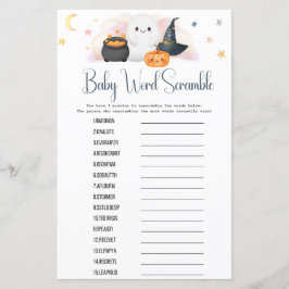 ハロウィーンの小さなブー語スクランブルシャワーゲーム