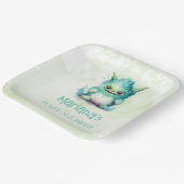 ハロウィーンの小さなモンスターボーイ赤ちゃんシャワー ペーパープレート (傾斜あり)