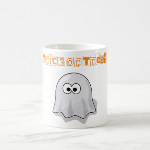 ハロウィーンの小さな幽霊トリックかトリートか? コーヒーマグカップ