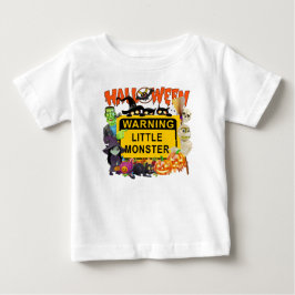 ハロウィーンの小さな怪物 ベビーTシャツ
