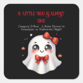 ハロウィーンの小さな赤ちゃんシャワー スクエアシール (正面)