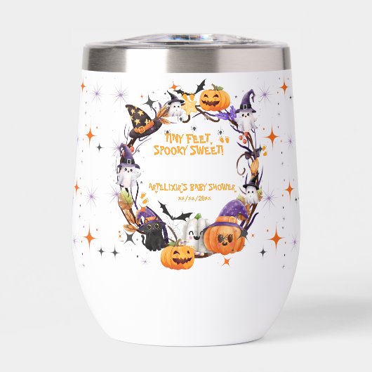 ハロウィーンの小さな足不気味、甘い赤ちゃんシャワー (正面)