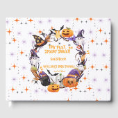 ハロウィーンの小さな足不気味、甘い赤ちゃんシャワー ゲストブック (正面)