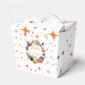 ハロウィーンの小さな足不気味、甘い赤ちゃんシャワー フェイバーボックス (裏面サイド)