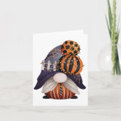 ハロウィーンの小人 紫とオレンジ カード (正面)