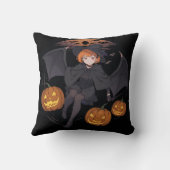 ハロウィーンの少女 クッション (裏面)