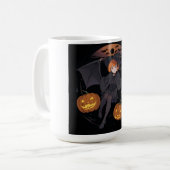 ハロウィーンの少女 コーヒーマグカップ (正面左)