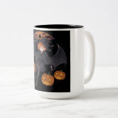 ハロウィーンの少女 ツートーンマグカップ (正面右)