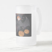 ハロウィーンの少女 フロストグラスビールジョッキ (正面右)