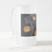 ハロウィーンの少女 フロストグラスビールジョッキ (正面左)