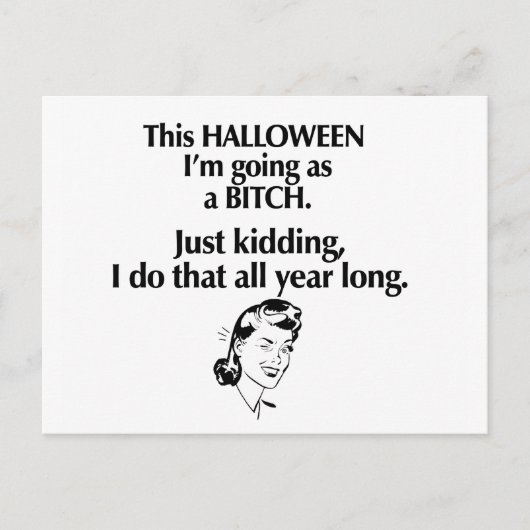 ハロウィーンの少女 ポストカード (正面)