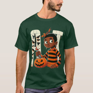 ハロウィーンの少年Tシャツ Tシャツ