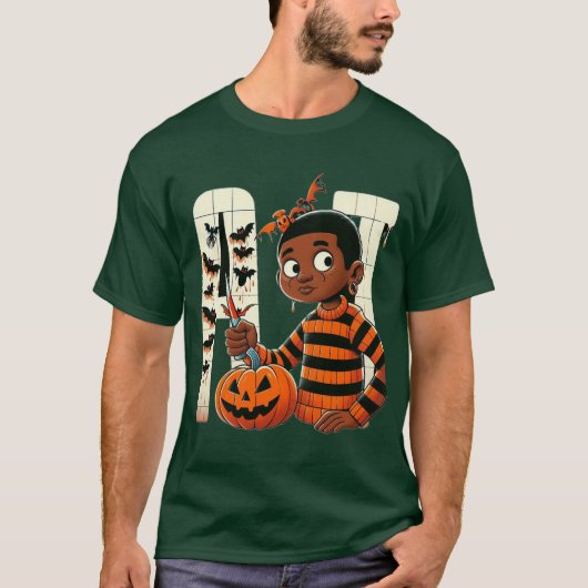 ハロウィーンの少年Tシャツ Tシャツ (正面)