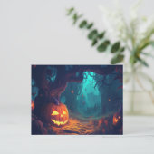 ハロウィーンの幻想的な森 シーズンポストカード (スタンド正面)