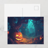 ハロウィーンの幻想的な森 シーズンポストカード (正面/裏面)