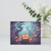 ハロウィーンの幻想的な森 シーズンポストカード (スタンド正面)