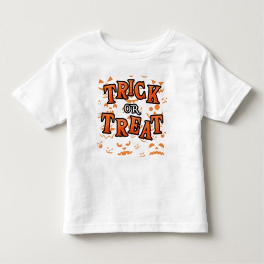 ハロウィーンの幼児の衣服Tシャツのトリックまたはトリート トドラーTシャツ (正面)
