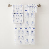 ハロウィーンの幽霊とこうもりの水彩 バスタオルセット (インサイチュ)