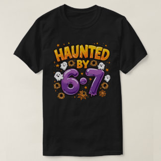ハロウィーンの幽霊とクモに取り憑かれた Tシャツ