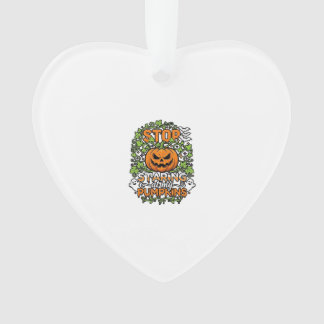 ハロウィーンの幽霊のコウモリに見つめないで かぼちゃ_1 オーナメント
