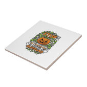 ハロウィーンの幽霊のコウモリのカボチャを見つめないで_1 タイル (側面)