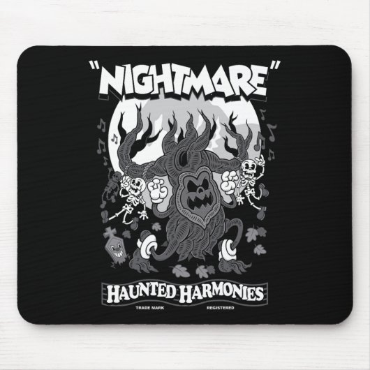 ハロウィーンの幽霊のハーモニー - ビンテージ・カートゥーン マウスパッド (正面)