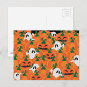 ハロウィーンの幽霊の不気味なカボチャ畑 ポストカード (正面/裏面)