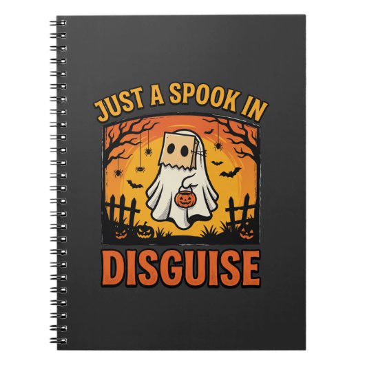 ハロウィーンの幽霊の変装 ノートブック (正面)
