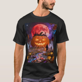 ハロウィーンの幽霊の月食 2 壁掛け時計 Tシャツ