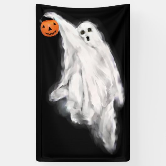 ハロウィーンの幽霊の飾り 横断幕 (縦)