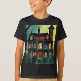 ハロウィーンの幽霊の館 Tシャツ