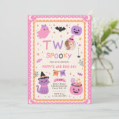 ハロウィーンの幽霊の2歳の誕生日 招待状 (スタンド正面)