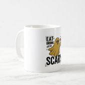 ハロウィーンの幽霊は食べたり飲んだりして怖がらせてヴィンテージ_1 コーヒーマグカップ (正面左)