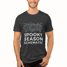 ハロウィーンの幽霊を回路図に置き換える!「Spooky Season Schematic」Tシャツは